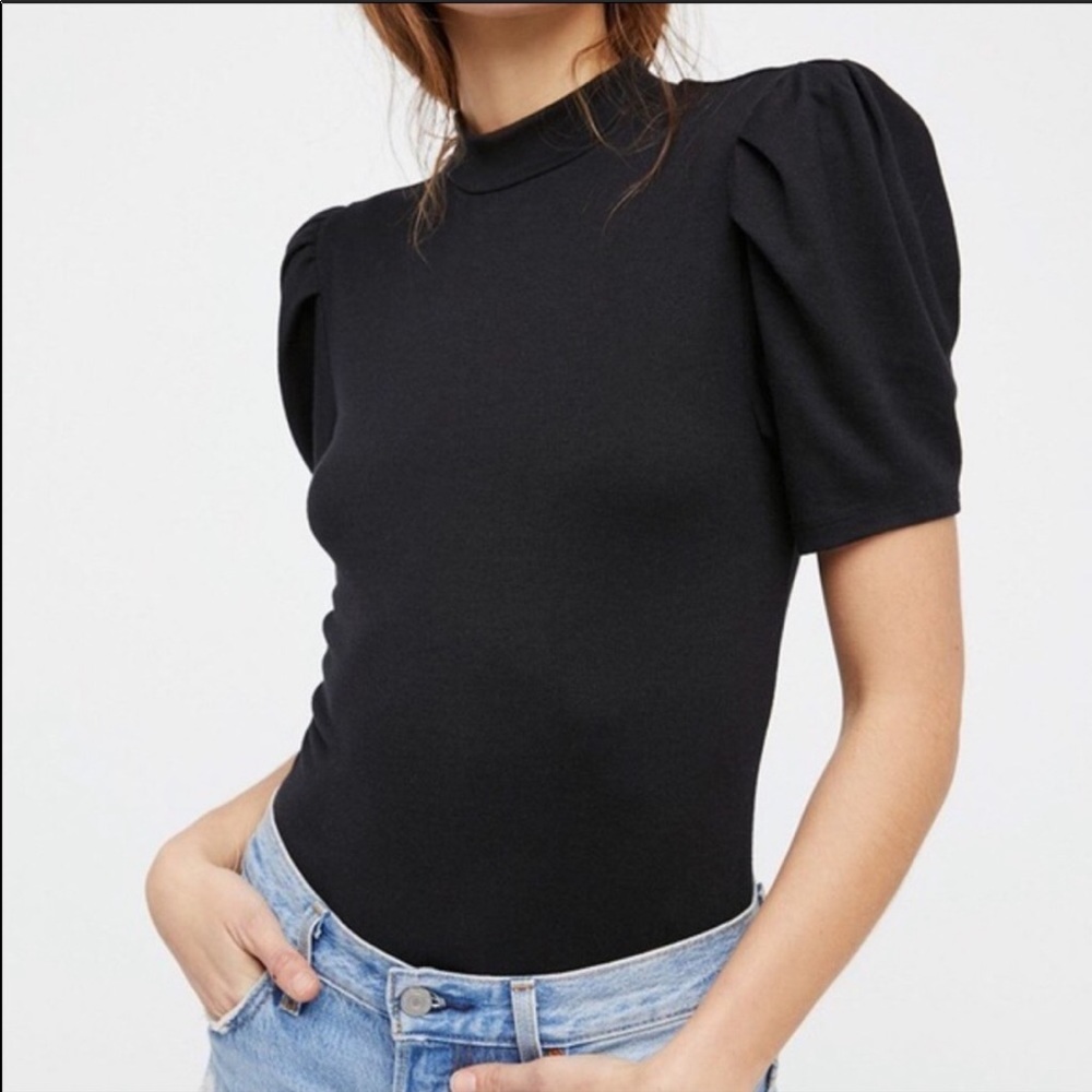 Free people black soft tee